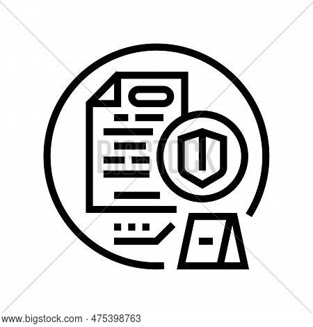 Exculpatory Evidence Crime Line Icon Vector. Exculpatory Evidence Crime Sign. Isolated Contour Symbo