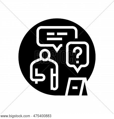 Testimonial Evidence Crime Glyph Icon Vector. Testimonial Evidence Crime Sign. Isolated Symbol Illus