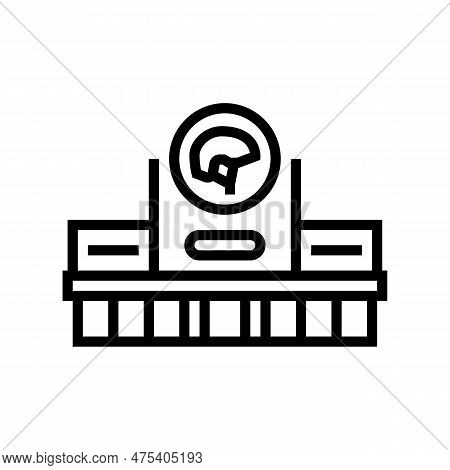 Commissary Shop Line Icon Vector. Commissary Shop Sign. Isolated Contour Symbol Black Illustration