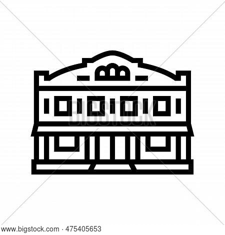 Trading Post Store Line Icon Vector. Trading Post Store Sign. Isolated Contour Symbol Black Illustra