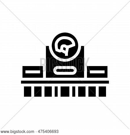 Commissary Shop Glyph Icon Vector. Commissary Shop Sign. Isolated Symbol Illustration