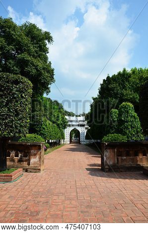Ancient Ruins Buildings And Antique Architecture Palace Inner Gate Of King Narai Ratchaniwet Palace