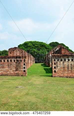 Ancient Ruins Buildings And Antique Architecture Twelve Royal Storage Of King Narai Ratchaniwet Pala