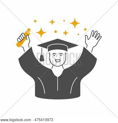 Graduate Person Or Alumni Concept Isolated On White