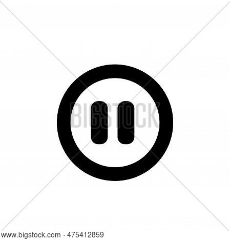 Circular Pause Button Vector & Photo (Free Trial) | Bigstock