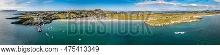 Aerial Of The Beautiful Coast At Downings, County Donegal - Ireland.
