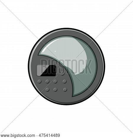 Entertainment Cd Player Cartoon. Play Modern, Record Vintage Entertainment Cd Player Sign. Isolated 