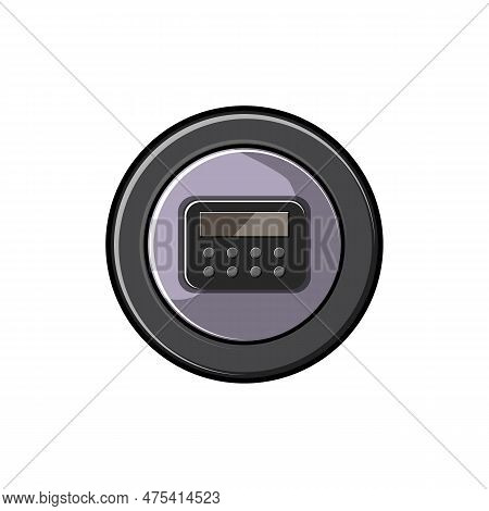 Modern Cd Player Cartoon. Record Vintage, Audio Sound Modern Cd Player Sign. Isolated Symbol Vector 