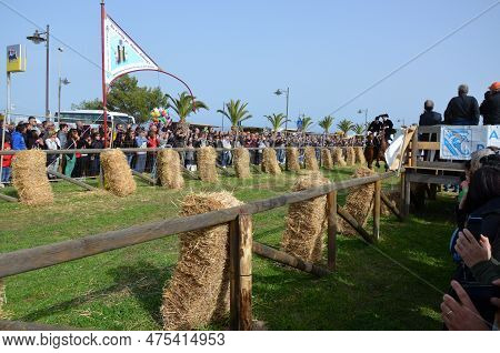 Sant'antioco, Sardinia 04.15.2018: Pariglie In Onor Of Antioco Saint