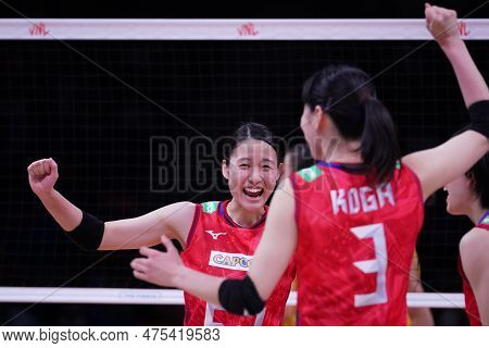 Ankara, Turkiye - July 13, 2022: Ogawa Erina In Brazil Vs Japan Vnl Quarter Final Match In Ankara Ar