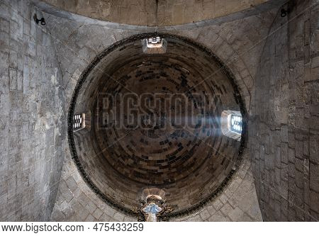 Susuz, Cyprus - March 27, 2023 - Inner Dome,of The Saint Neophytos Monastery