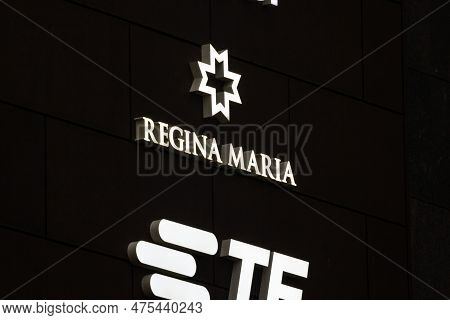 Timisoara, Romania - September 17, 2022: Selective Blur On A Regina Maria Logo On Their Hospital For