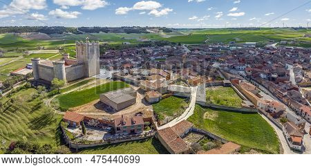 Castle Communards Torrelobaton In Valladolid Spain. Declared Historical Heritage In 1949. Panoramic 