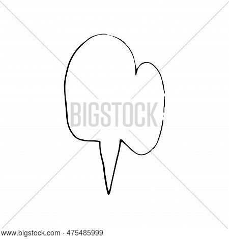 Empty Message Bubble On White Background Vector Illustration