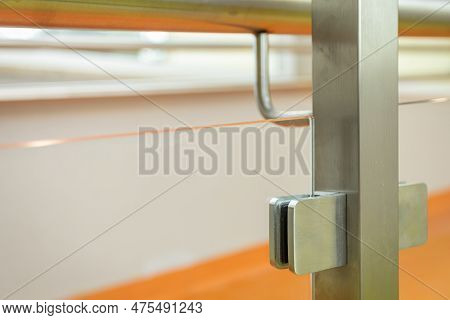 Fixed Reinforced Glass As An Infill Of The Balustrade Made Of Stainless Steel.
