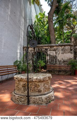Grounds Of The Landmark Capilla San Pedro Claver In The Heart Of Old Cartagena, Columbia.