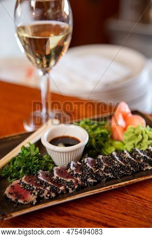 Seared Black And White Sesame Crusted Tuna