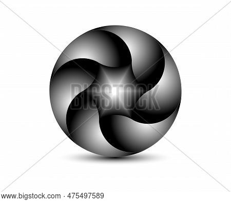 Circle With 6 Segments And Gradients Logo Or Icon