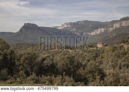 Collsacabra Mountains Landscape In Guilleries National Park In Catalonia