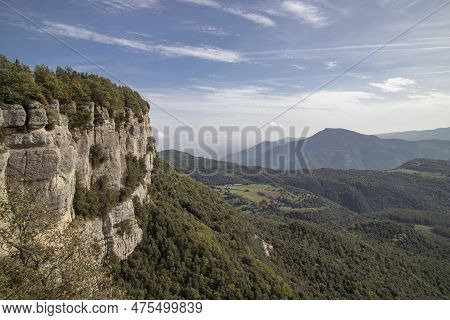 Collsacabra Mountains Landscape In Guilleries National Park In Catalonia