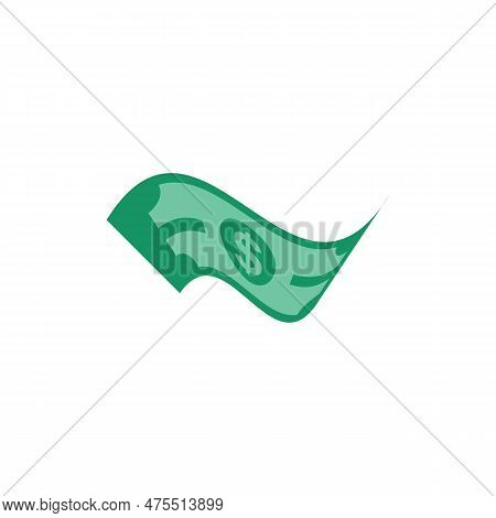 Us Dollar Stock Paper Bank Notes Icon Sign Business Finance Money Concept Vector Illustration