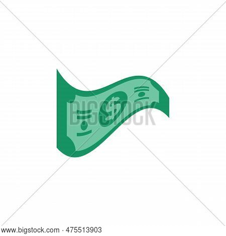 Us Dollar Stock Paper Bank Notes Icon Sign Business Finance Money Concept Vector Illustration