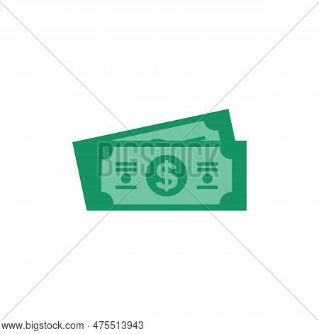 Us Dollar Stock Paper Bank Notes Icon Sign Business Finance Money Concept Vector Illustration