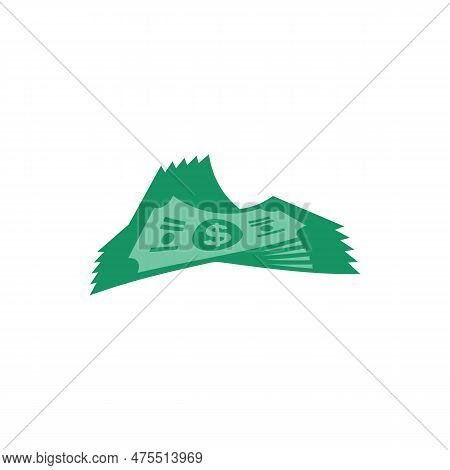 Us Dollar Stock Paper Bank Notes Icon Sign Business Finance Money Concept Vector Illustration