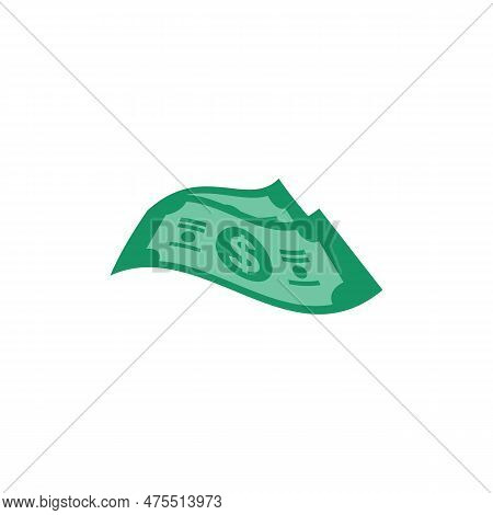Us Dollar Stock Paper Bank Notes Icon Sign Business Finance Money Concept Vector Illustration