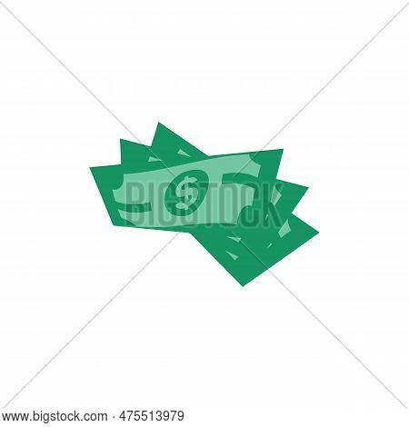 Us Dollar Stock Paper Bank Notes Icon Sign Business Finance Money Concept Vector Illustration