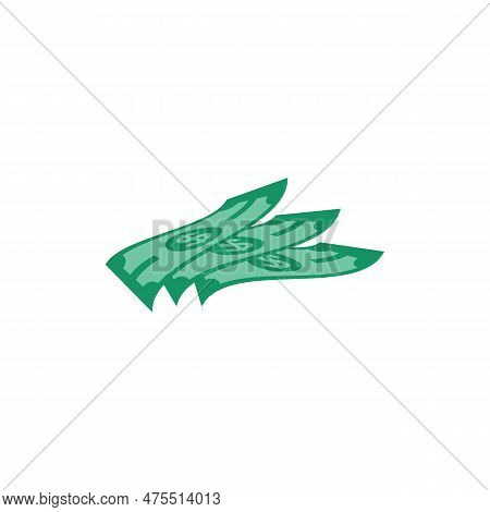 Us Dollar Stock Paper Bank Notes Icon Sign Business Finance Money Concept Vector Illustration