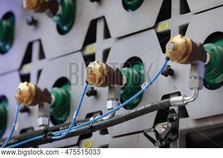 Bucharest, Romania - April 28, 2023: Details With Very High Pressure Equipment Inside A Romanian Fir