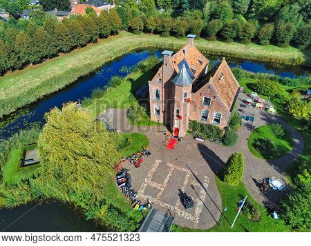 Burcht Wedde In The Netherlands Via A Drone Photo For A Complete Overview