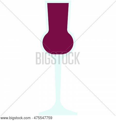 Grappa Glass Icon, Cocktail Glass Name Related Vector Illustration