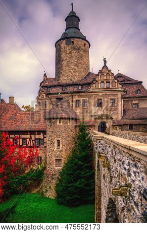 Lesna, Poland - October 2, 2014:  Czocha Castle Is Situated In Lesna Village, Lower Silesia. It Is A