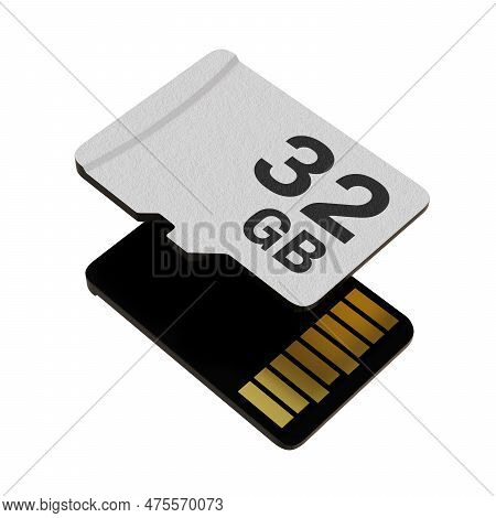 Memory Card With 32 Gb Capacity, Microsd Flash Storage Disc