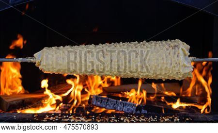 Sakotis Is A Polish Lithuanian Traditional Spit Cake. It Is A Cake Made Of Butter, Egg Whites And Yo