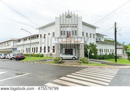 Koror, Palau - December 01, 2017: Palau Supreme Court In Koror, Palau Island. Micronesia