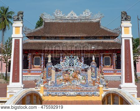 The Van Mieu Temple In Hoi An, Quang Nam Province, Vietnam. The Old City Of Hoi An Is A World Herita