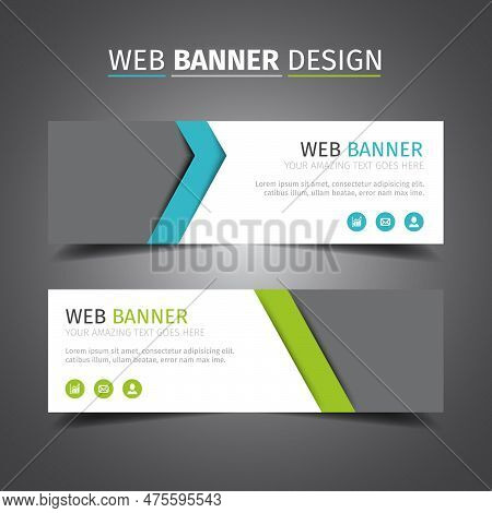 Geometric Background Abstract Header Set