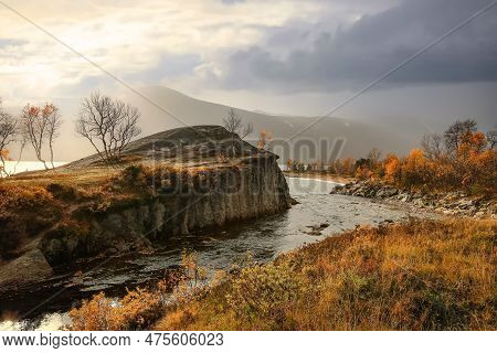 The Rock At The Lake Gjevillvatnet, Norway