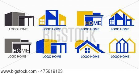 Letter With House And Building Icon For Architech Construction Home Repair Business Logo Template