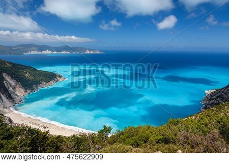 View Of Myrtos Beach, Kefalonia Island, Greece
