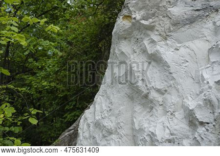 Chalk Mining. Limestone Quarry. Opencast Mining. Chalk Hills. Chalk Surface. White Stone Texture Bac