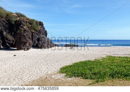 Rock Delimiting The Boucan Canot Beach With The Aigrettes Beach.