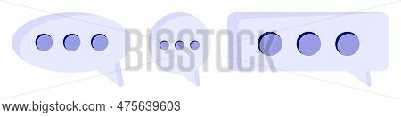 Modern Speech Bubbles Icon Set. Vector Isolated On White Background.
