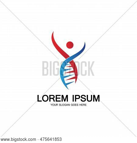 Human Dna Logo Icon Design-vector Illustration Symbol