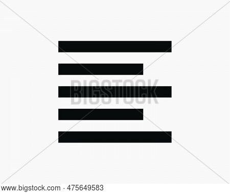 Align Left Icon. Word Document Text Edit Paragraph Page Alignment Grid Line Navigation Menu Interfac