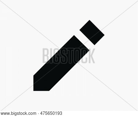 Pencil Icon Sign Symbol. Pen Office School Draw Write Writing Instrument Tool Stationery Art Crayon 