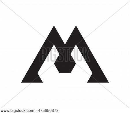 Minimal M Logo Design Vector Logo Template